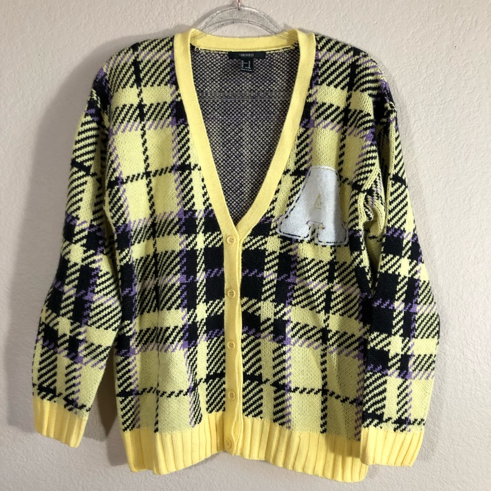 Forever 21 plaid cardigan